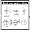 40Pcs 2 Styles Religion Alloy Crystal Rhinestone Connector Charms FIND-SC0007-91-2