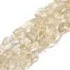 Raw Rough Natural Lemon Quartz Beads Strands G-I283-G10-02-1