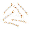 6Pcs 3 Styles Natural Cultured Freshwater Pearl Beaded Connector Charms PALLOY-TA00269-2