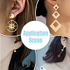 100Pcs 5 Style 201 Stainless Steel Stud Earring Findings with Hole EJEW-ME0001-01-4