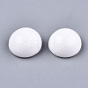 Spray Painted White Wood Cabochons WOOD-TAC0001-23A-2