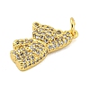 Brass Micro Pave Cubic Zirconia Pendants KK-R159-19C-G-2