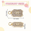 10Pcs Rack Plating Brass Micro Pave Clear Cubic Zirconia Pendants ZIRC-SZ0004-08-5