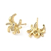 Rack Plating Brass Spider Stud Earrings with Cubic Zirconia EJEW-D061-58G-2