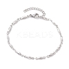 Non-Tarnish 304 Stainless Steel Bar Link Chain Bracelets for Women BJEW-JB10589-02-1