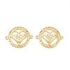 Mother's Day Brass Micro Pave Clear Cubic Zirconia Word Mama Connector Charms KK-F931-17B-G-1