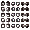 60Pcs 3 Styles Natural Black Lip Shell Buttons BUTT-TA0001-25-2