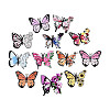 12Pcs UV Single Face Printed Wood Butterfly Pendant Decorations WOOD-N020-11-2