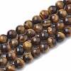 Natural Tiger Eye Beads Strands X-G-S333-8mm-001-1