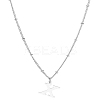 1Pc Brass Chain & 304 Stainless Steel Letter Pendant Necklaces NJEW-LP0001-35X-P-1