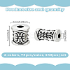 150Pcs 2 Colors Tibetan Style Alloy Beads FIND-LP0001-10-2
