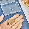 2 Pairs Rhodium Plated 925 Sterling Silver Micro Pave Cubic Zirconia Earring Hooks STER-BBC0007-09-3