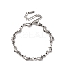 304 Stainless Steel Link Bracelets for Women BJEW-L706-02P-4