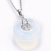 Opalite Flat Round Pendants G-I357-A10-2
