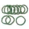 Dyed Natural Green Aventurine Beads Stretch Bracelets LS-X-BJEW-Q305-6