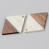 Opaque Resin & Walnut Wood Pendants RESI-S389-012A-C04-2