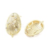Brass Micro Pave Clear Cubic Zirconia Stud Earring Findings KK-Z106-02G-02-2