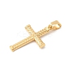 304 Stainless Steel Textured Pendants STAS-G378-06G-2