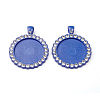 Alloy Pendant Cabochon Settings PALLOY-WH0066-33E-1