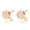 Brass Stud Earring Findings KK-WH0065-09D-G-3