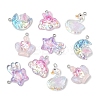 10Pcs 5 Styles Transparent Resin Pendants RESI-FS0002-08-3