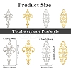 16Pcs 4 Styles 201 Stainless Steel Links STAS-YW0003-51-2