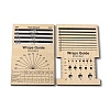 Rectangle Wooden Wooden Knitting Needle Gauge & Yarn Wrap Guide Board DIY-WH0033-85-1