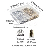 120Pcs 2 Colors Brass Rhinestone Spacer Beads RB-FS0001-05C-4