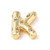 Brass Micro Pave Clear Cubic Zirconia Pendant KK-Z046-01G-K-1