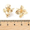 Brass Micro Pave Cubic Zirconia Stud Earring Findings KK-E107-19G-3