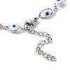 Evil Eye Plastic Link Chain Necklace NJEW-H169-03P-01-3