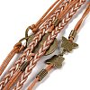 PU Leather Multi-strand Bracelet MAND-PW0001-40B-5