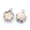 Tarnish Resistant 201 Stainless Steel Charm Cabochon Settings STAS-P227-27P-1