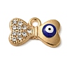 Alloy Enamel Rhinestone Glass Pendants X1-ENAM-U003-02G-12-1