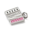 Brass Micro Pave Clear Cubic Zirconia Charms KK-A273-06P-2
