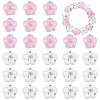 30Pcs 2 Colors Handmade Lampwork Beads LAMP-WR0001-06-1