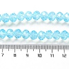 Baking Paint Transparent Glass Beads Strands DGLA-A034-J8MM-D08-4