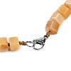 Natural Topaz Jade Hexagon Prism Graduated Beaded Necklaces for Women Men NJEW-K388-03L-3