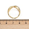 Brass Micro Pave Cubic Zirconia Cuff Rings RJEW-D326-03G-5