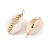 Natural Shell & Gemstone Pendants PALLOY-JF05916-02-2