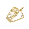 Brass Micro Pave Cubic Zirconia Pendants KK-D409-43G-C-2