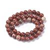 Natural Red Jasper Beads Strands G-F348-02-8mm-2