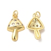 Rack Plating Brass Micro Pave  Cubic Zirconia Pendants KK-B068-46G-1