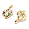 Brass Enamel Pendants KK-B129-23G-2