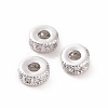 Brass Micro Pave Cubic Zirconia Beads KK-A181-VF432-1-2