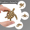 2Pcs Brass Turtle Display Decorations AJEW-SP0004-98-5