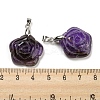 Natural Amethyst Carved Pendants G-I319-02P-A07-3