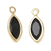 Brass Pave Cubic Zirconia Charms CU-CBABEB3-06G-2
