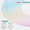 20 Strands Transparent Gradient Color Glass Beads Strands GLAA-GA0001-79B-2