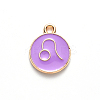 Alloy Enamel Pendants X-ENAM-S124-01B-01G-2